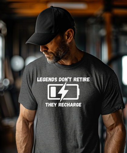 Legends Don't Retire They Recharge Premium T-Shirt