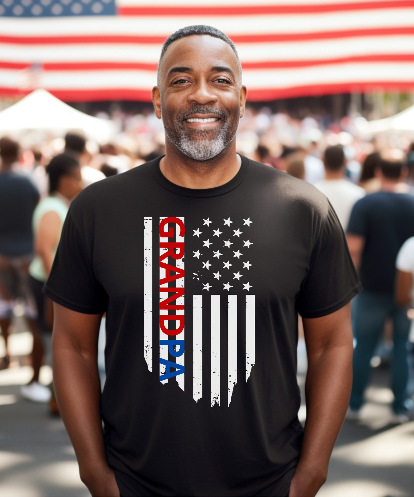 Grandpa USA Flag Premium T-Shirt